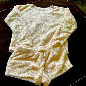Lauren Conrad plush Pajama Set- Pink - size Medium